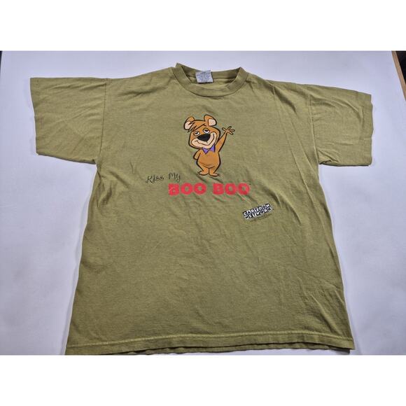 Vintage 1996 Cartoon Network Boo Boo Yogi Bear TV Television Show T Shirt Lg - Picture 1 of 6